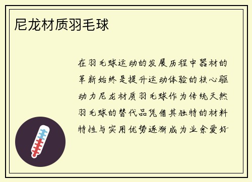 尼龙材质羽毛球